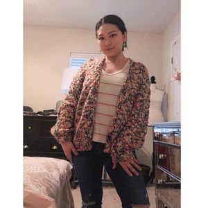 Urban outfitters rainbow knit cardigan